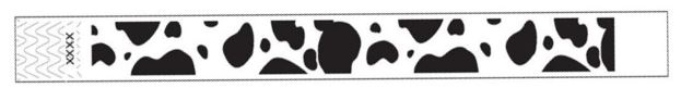 Tyvek 3/4" Cow  Wristbands - Box of 500 main image